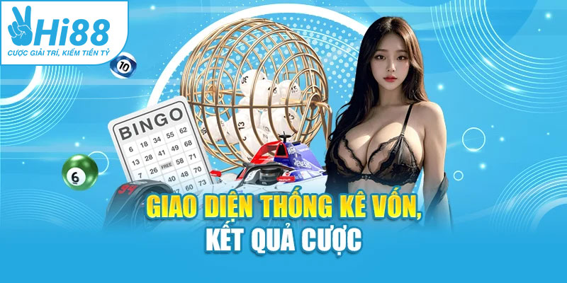 Giao diện thống kê vốn, kết quả cược
